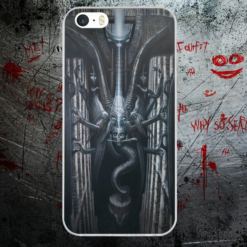 Alien Fan Art Ridley Scott Hr Giger Мягкий ТПУ силиконовый чехол для телефона iPhone 4 4S 5 5S 6 6S 8 7 Plus X