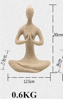 VILEAD Йога миниатюры каменные статуэтки креативные европейские сувениры винтажный домашний Декор украшение дома аксессуары Рождественский подарок - Цвет: 4
