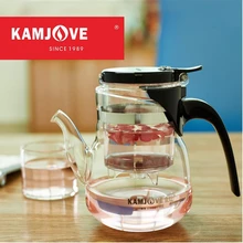 Freies verschiffen kamjove hochwertige neue ankunft brüheinrichtung elegant tee tasse blume teekanne hitzebeständigem glas tee set teekanne