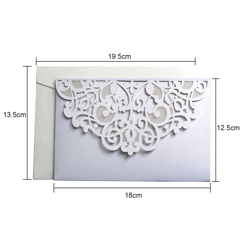 50 шт., европейские свадебные пригласительные открытки с лазерной огранкой, элегантные, трехслойные, кружевные, деловые, поздравительные открытки, товары для дня рождения, свадьбы, вечеринки