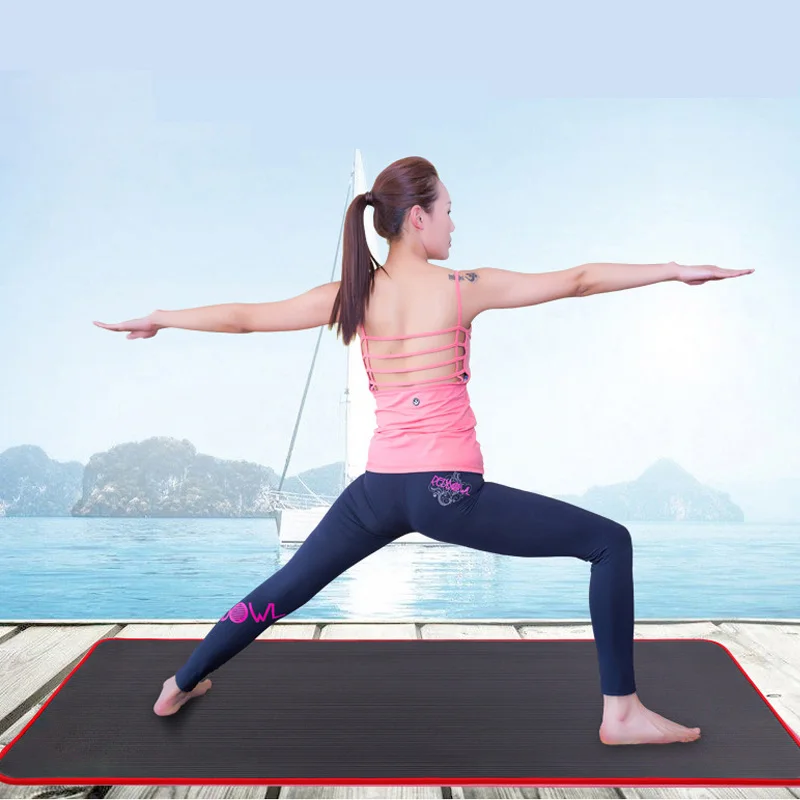 Нескользящий край покрытый Коврик для йоги 10 мм мульти-функциональный Спортивный Коврик для занятий йогой фитнес тренажерный зал Tapis Yoga