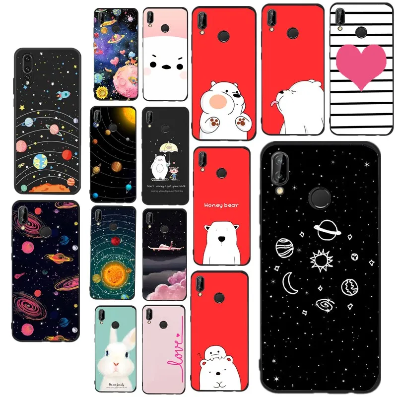 

Back Cover For Huawei P8 lite 2017 Case Soft Silicone Jet Black for Huawei Mate 10 P9 P10 P20 Lite P Smart Carcasa Para
