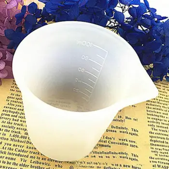 

100ml Baking Kitchen Silicone Graduated Measuring Cup Scales Pour DIY Craft Tool fashion