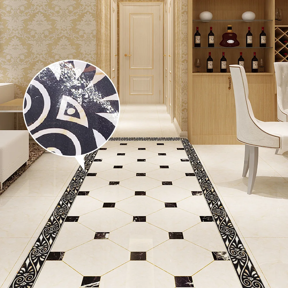 Funlife Black Wallpaper Borders Greek Marble Pattern Wall Border Funlife Black Wallpaper Borders Greek Marble Pattern Wall Border Baroque Style Home Decor Clic Decorative Sticker Decal