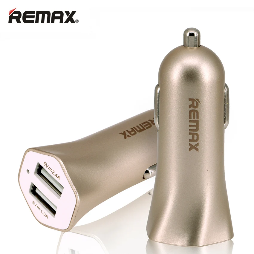 

REMAX USB Smart Charger Car Power Adapter 2 Ports 2.4A Fast Charging Travel Socket Outlet For iPhone Samsung Xiaomi iPad MP3/4