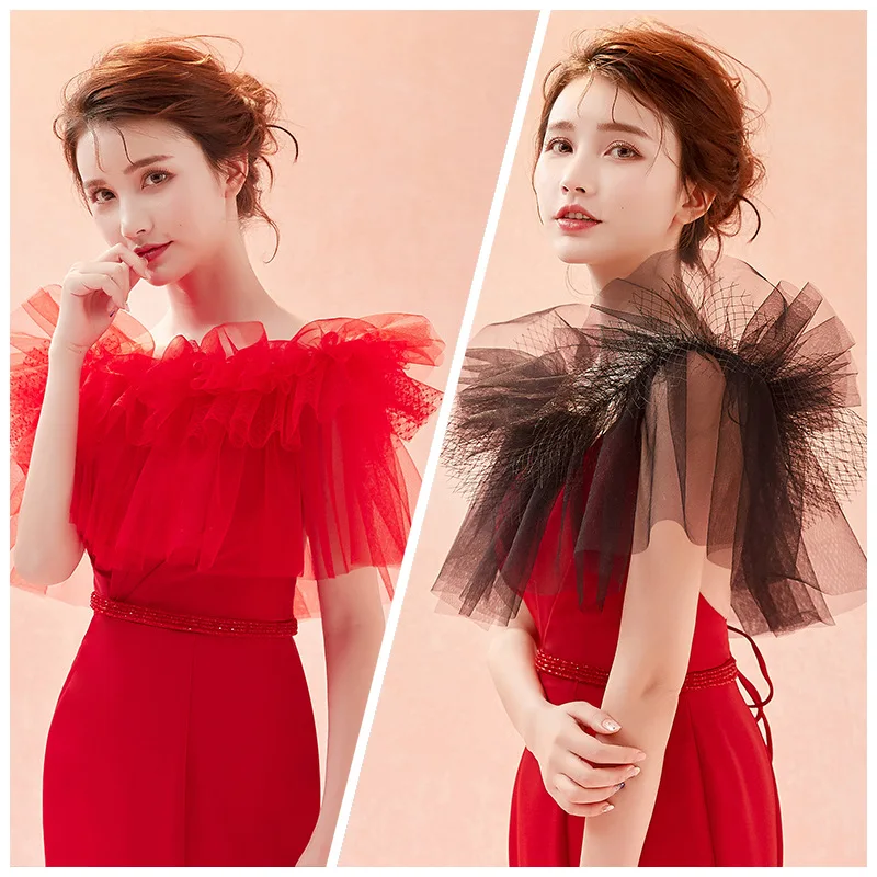 

Spring and summer new style banquet bride dress shoulder lace shawl yarn