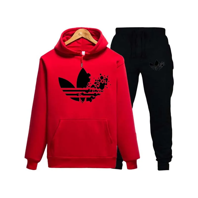 

Hooded sweatshirt men's / women's fashion brand hoodie sweatpants + sweatpants suit 2019 winter hooded pullover