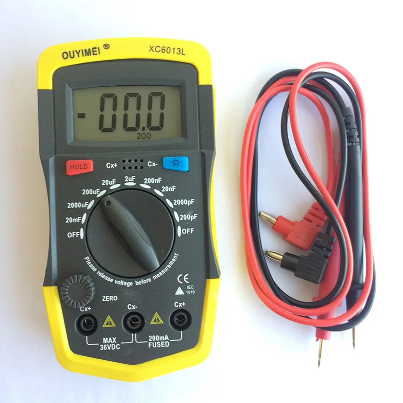 

Digtital Capacitance Meter XC6013L Capacitor Tester nF pF mF uF Circuit Gauge Capacitance Meter Tester DigtitalCapacitance Meter