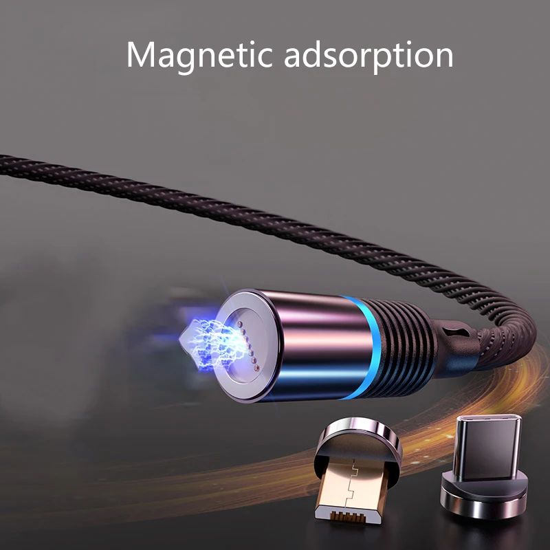 1 шт. 2 м Магнитный USB кабель для зарядного устройства Быстрая зарядка usb type C