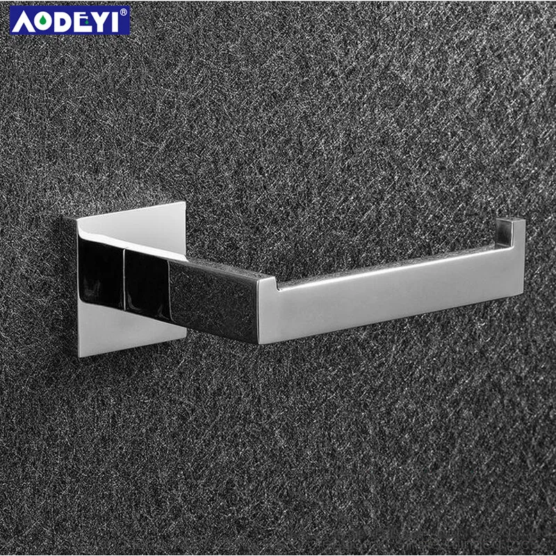 Online Soporte de papel higiénico negro mate montaje en la pared rollo de tejido colgador 304 accesorios de baño de acero inoxidable