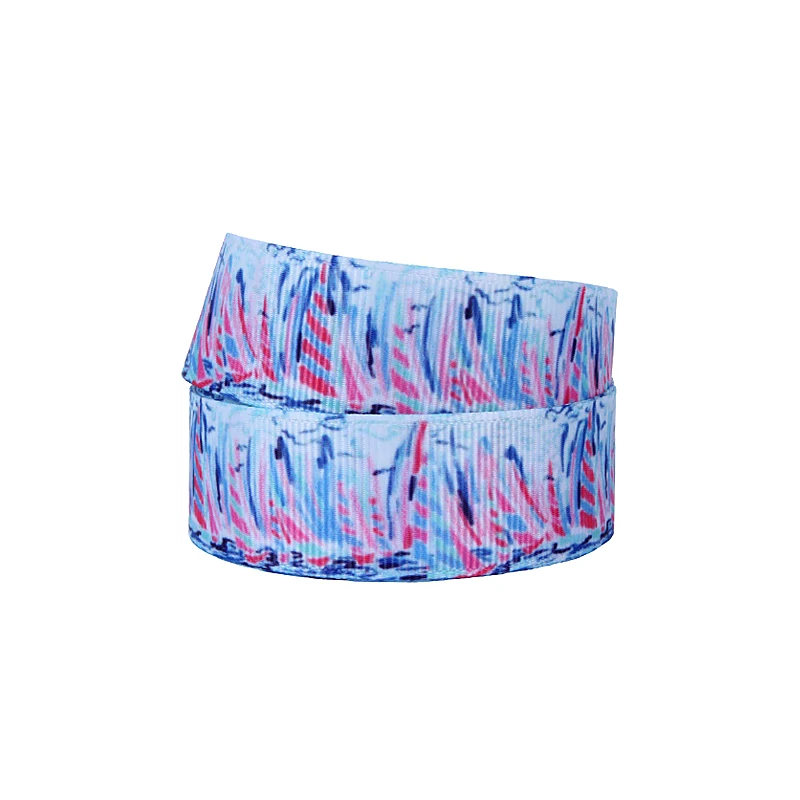 

FLRA Ribbon (50yards/lot) Sailing boat printed ribbon for hair bows or dog collar