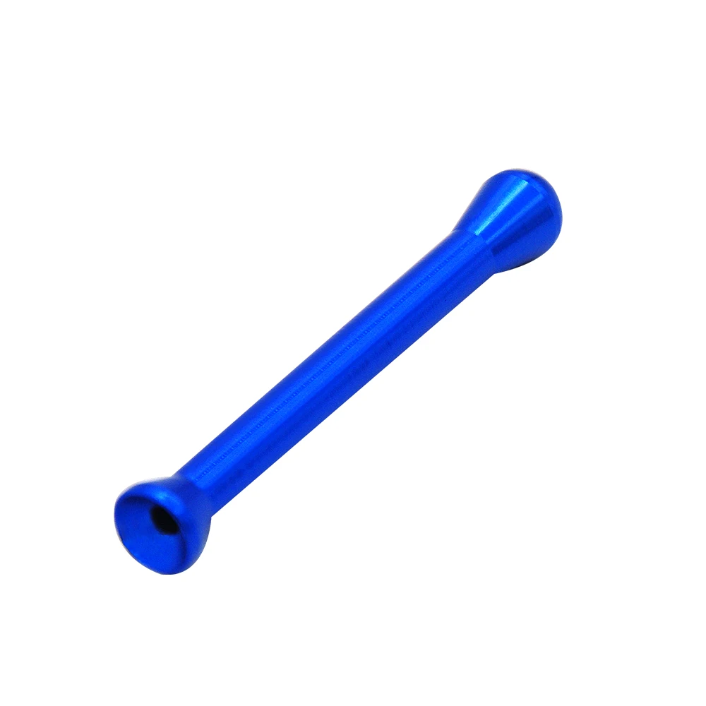 Стеклянный нюхательный коврик для храпа+ алюминиевый 70 мм нюхательный соломенный носовой дозатор нюхательный нюхатель трубка ракета аксессуары для курения - Цвет: blue
