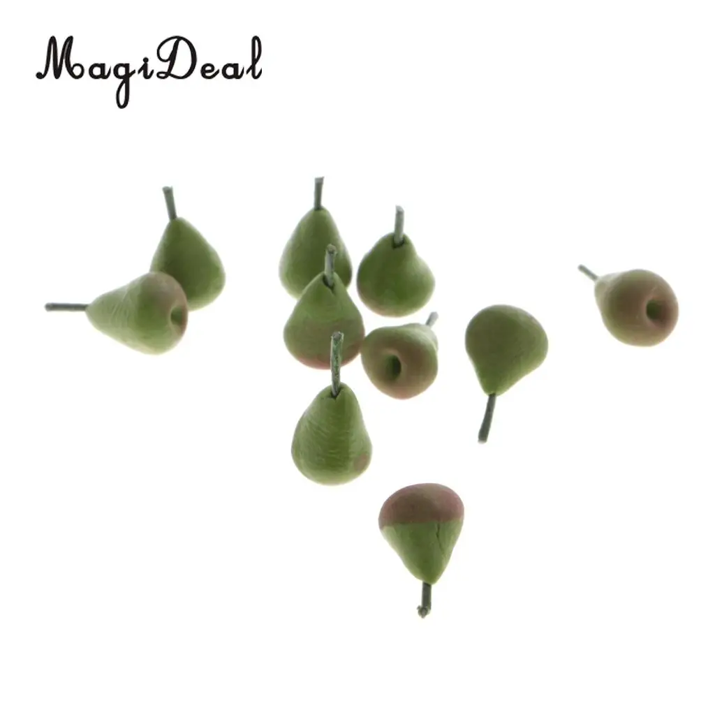 10Pcs/Lot Simulation Polymer Clay 1:12 Dollhouse Miniature Fruits Food Kitchen Restaurant Living Room Decoration Children Toys