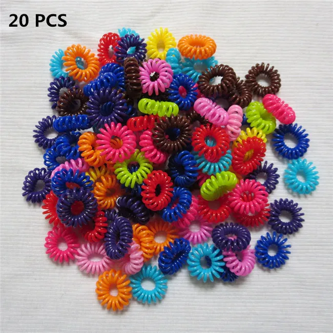 Korean Style Hairwear Candy-Colored Telephone Wire Hair Band Hair Rope Wholesale Hair Accessories For Women Girls hair clips for fine hair Hair Accessories