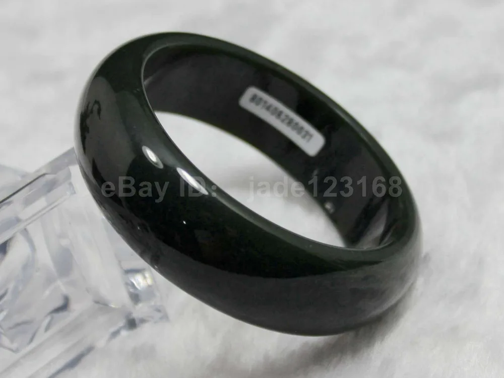 

Hot sale Free Shipping>>>>>58mm 100% NATURE GRADE "A "BEAUTIFUL GREEN "HeTian" JADE BRACELET BANGLE