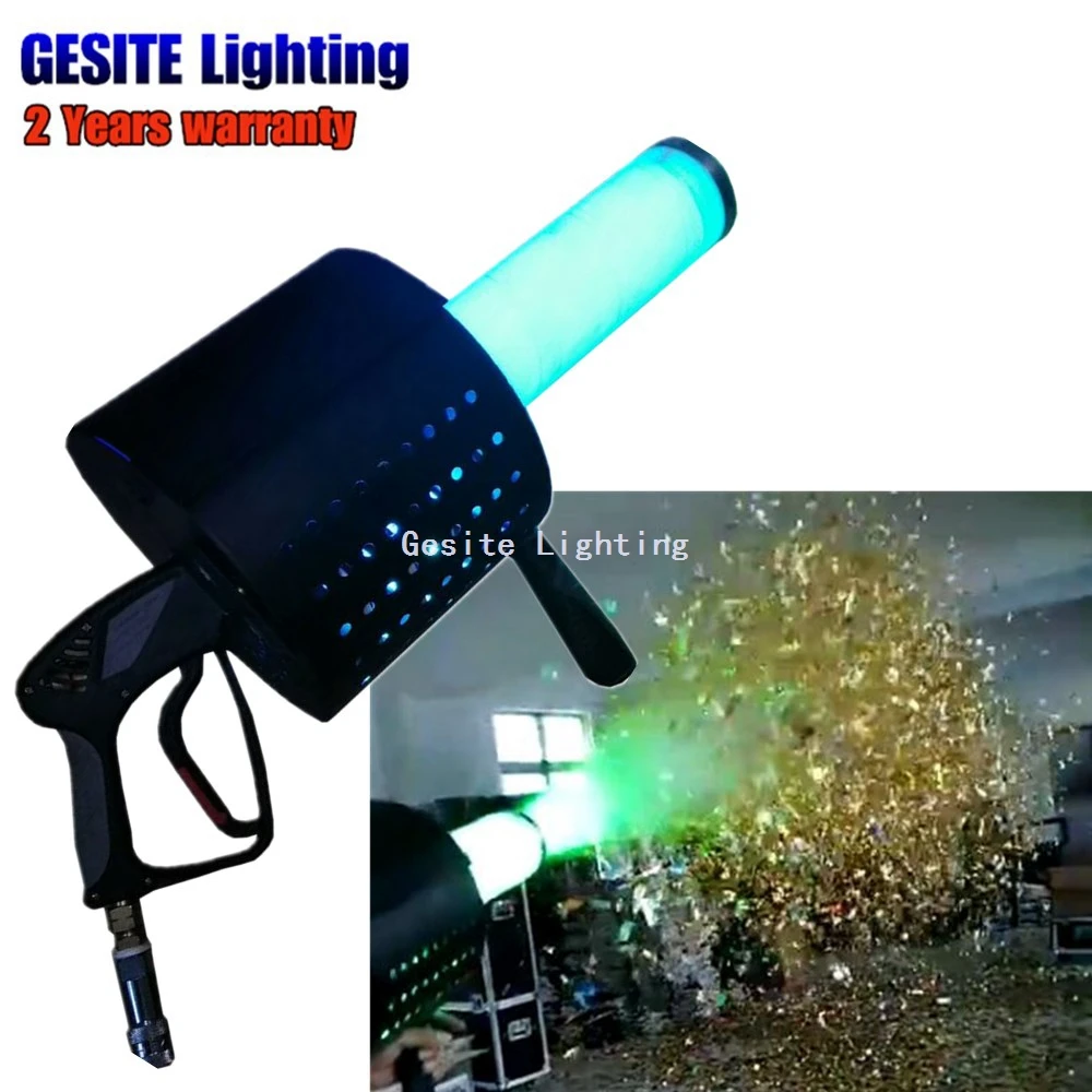 LED Co2 Confetti DJ Gun Colorful Manual Control LED Co2 Cryo Jet