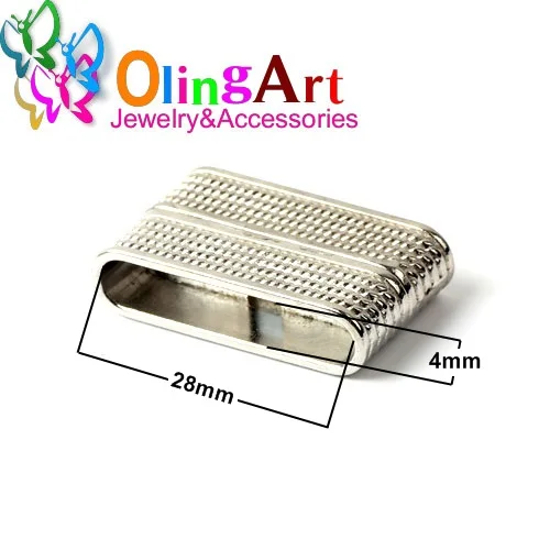 OlingArt 48/37/32 мм 2 шт. магнитные застежки прямоугольник 2 ряда с серебряным покрытием Цепочки и ожерелья крюк фингс Бейл браслет "сделай сам" для изготовления ювелирных изделий - Цвет: CKLJT 005 32MM 2PCS
