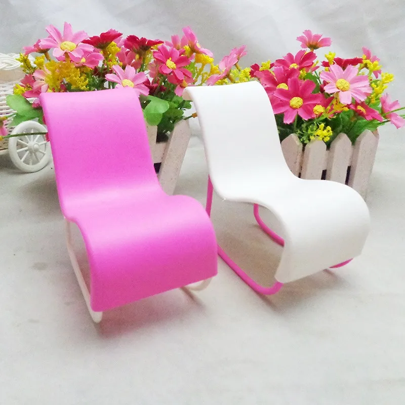 Пластиковая кровать спальня стол стул качели мебель для куклы, кукольная мебель розового цвета игрушка для детей кукла ролевые игры - Цвет: 8