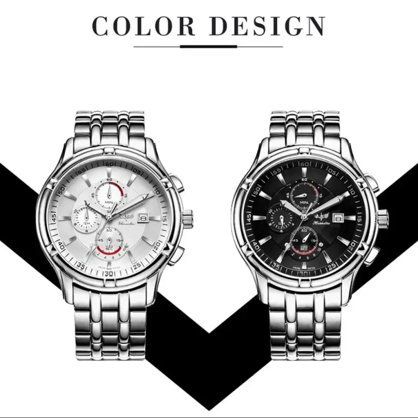 

Men's Watches Fashion High Quality Business Sports with Stainless Steel Band Analog Quartz my17