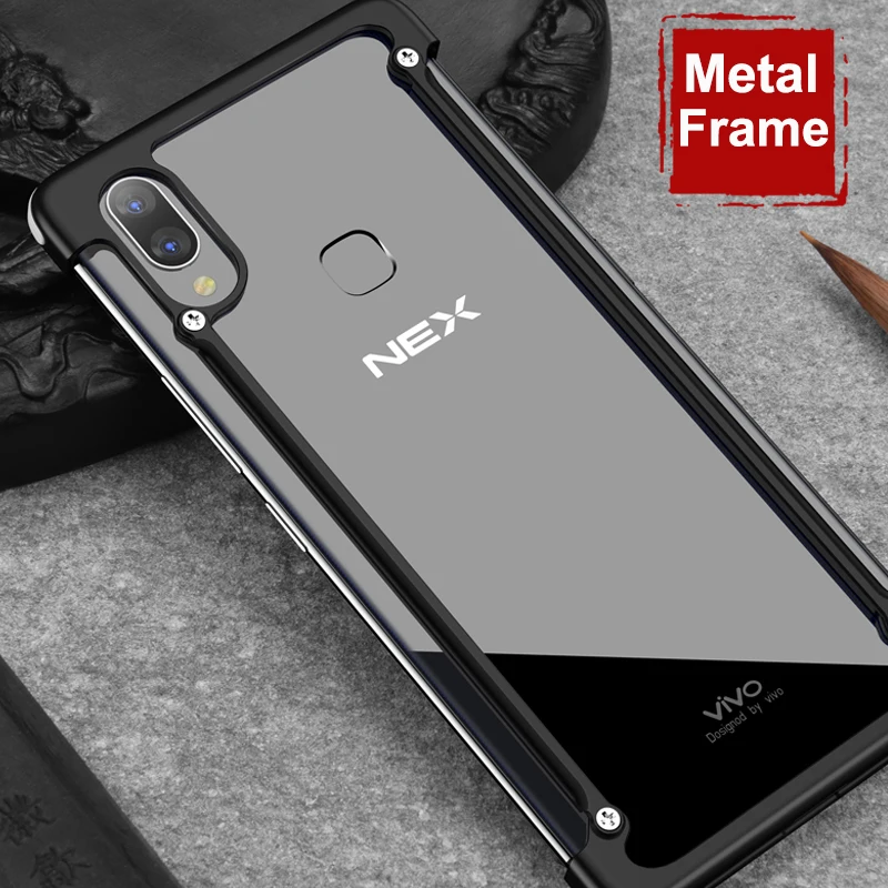 Роскошный металлический чехол OATSBASF с сумкой безопасности для vivo nex оригинальный