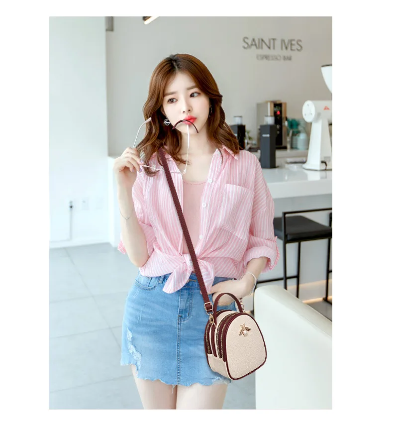 

[Little bee] wholesale 2019 summer new handbag handbags wild fashion shoulder diagonal oval bag