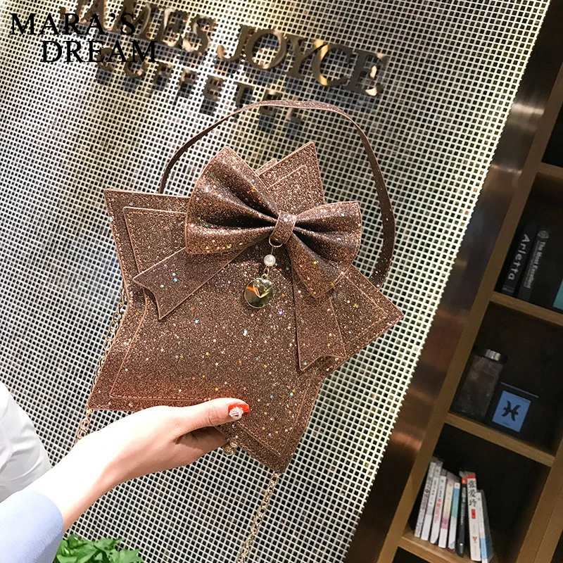 Сумка Mara's Dream женская с блестящими блестками мессенджер из искусственной кожи