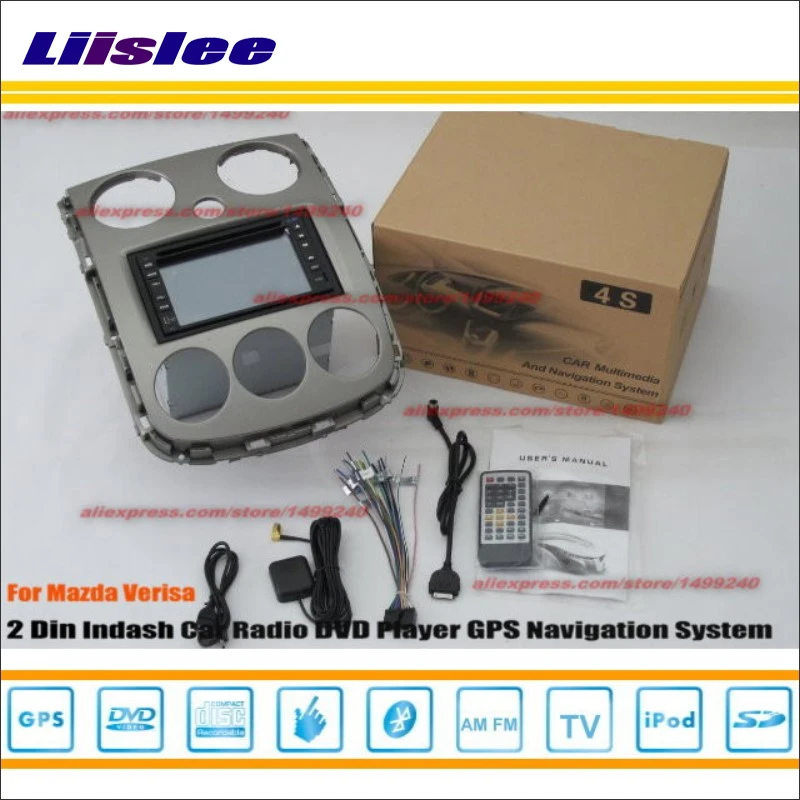 Perfect Liislee For Mazda Verisa 2004~2014 Radio CD DVD Player & GPS Nav Navi Navigation System / Double Din Car Audio Installation Set 4