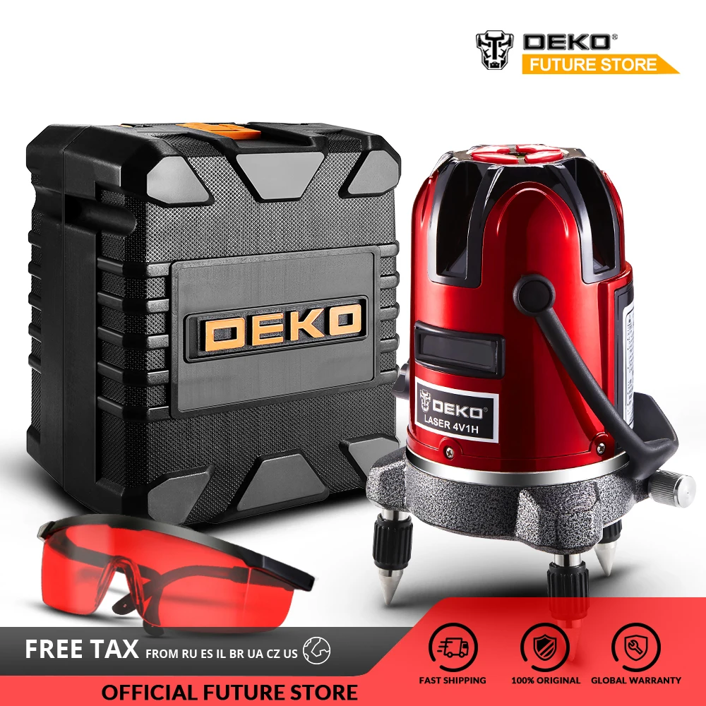 

DEKO LL5 Series Self-leveling 5 Line 6 Points Horizontal&Vertical Laser Level 360 Degree Rotary 635nm Outdoor Mode Receiver Mode