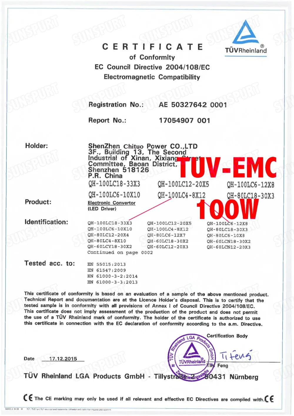 2 предмета tuv-emc lvd 100 Вт AC85-277V Светодиодный драйвер 6-10cx10b 3000mA dc18-34v постоянного тока LED Мощность для прожектор бесплатная доставка