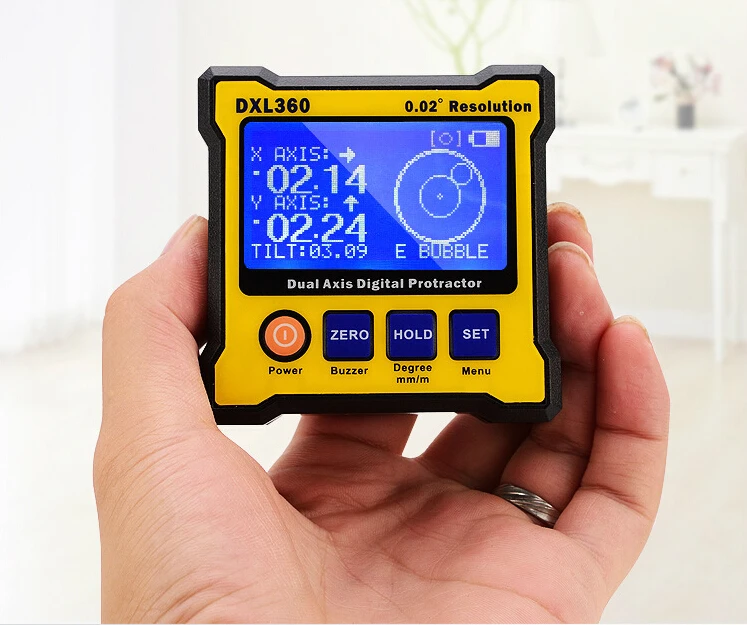 Dxl360 High Accuracy Dual Axis Digital Angle Protractor Angle Meter