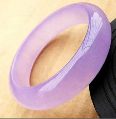 

free shipping 01552 NATURE Beautiful Violet JADE Nephrite Bangle BRACELET