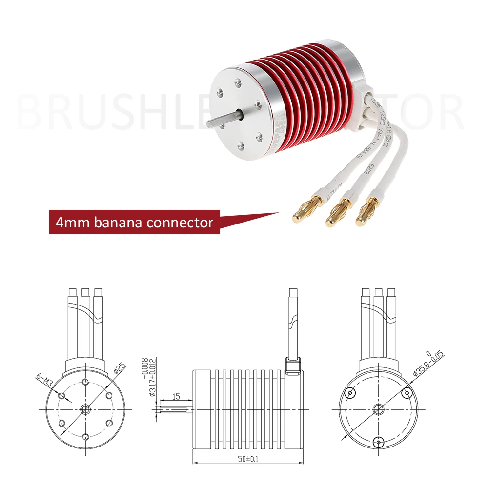 Platinum Set Waterproof F540 3930KV 4370KV Brushless Motor with 45A ESC RC Car Part Kit for 110 112 RC Car Truck Model Toys (19)