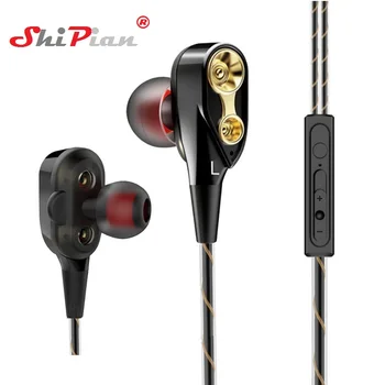 

Music Dual Drive Stereo Earphone In-Ear Earbuds Bass Earphones for Huawei Honor 7 Lite 5C 5X 5A 6 Plus 6X 6A 7C 7X Y7 Prime
