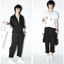 Новинка года мужская одежда стилист волос модные комбинезоны спецодежда край домашние штаны больших размеров певиц