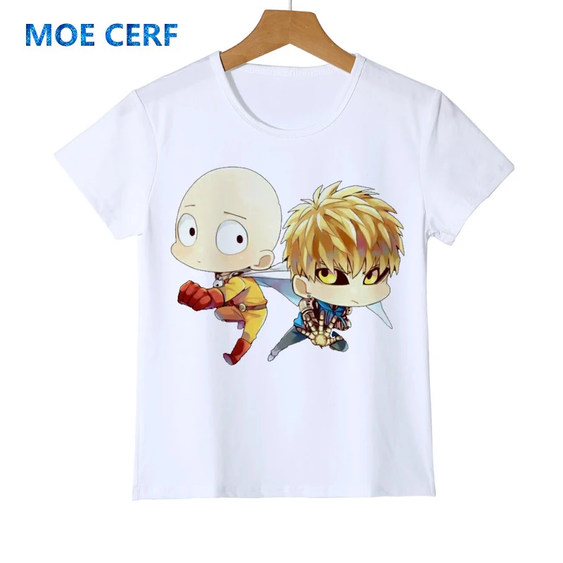 Детская футболка с аниме One punch man футболки для мальчиков и девочек малышей одежда