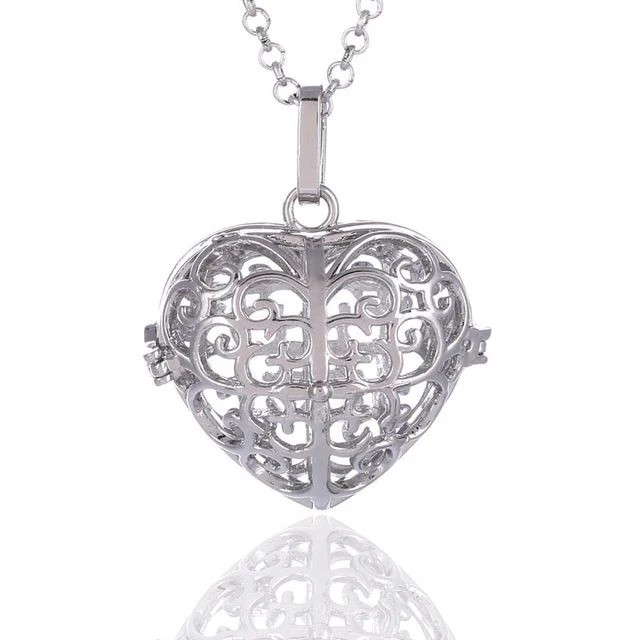 Heart Lockets Pendant Heart Filigree Lucky Magic Box Locket Charm
