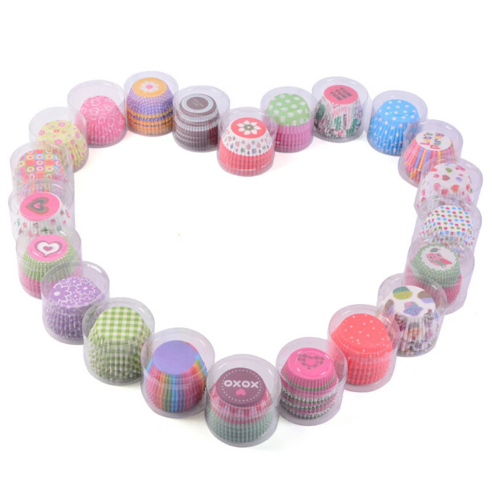 100Pcs Colorful Paper Cake Cupcake Liner Baking Muffin Box Cup Case Party Tray Cake Mold Decorating Tools Cupcake paper