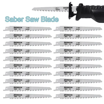 

20Pcs HCS Carbon Saber Saw Blades 150 x 19 x 0.9 mm for Wood PVC JDH99