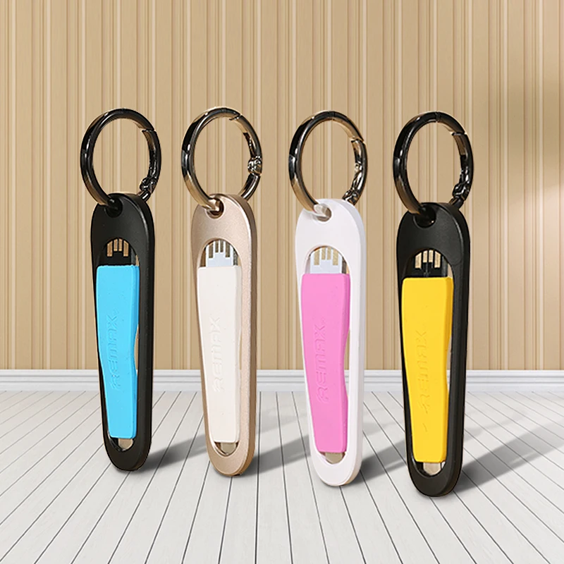 Remax Unique Mini Portable Key Ring Short USB Cable for iPhone 5 5s 6 6s Plus SE Mobile Data