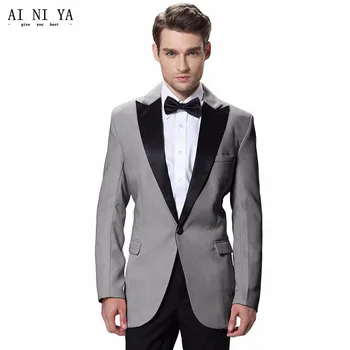 

Pure and fresh and new design fashion men suit is suitable for all kinds of ball formal situation 1 button has a bow tie