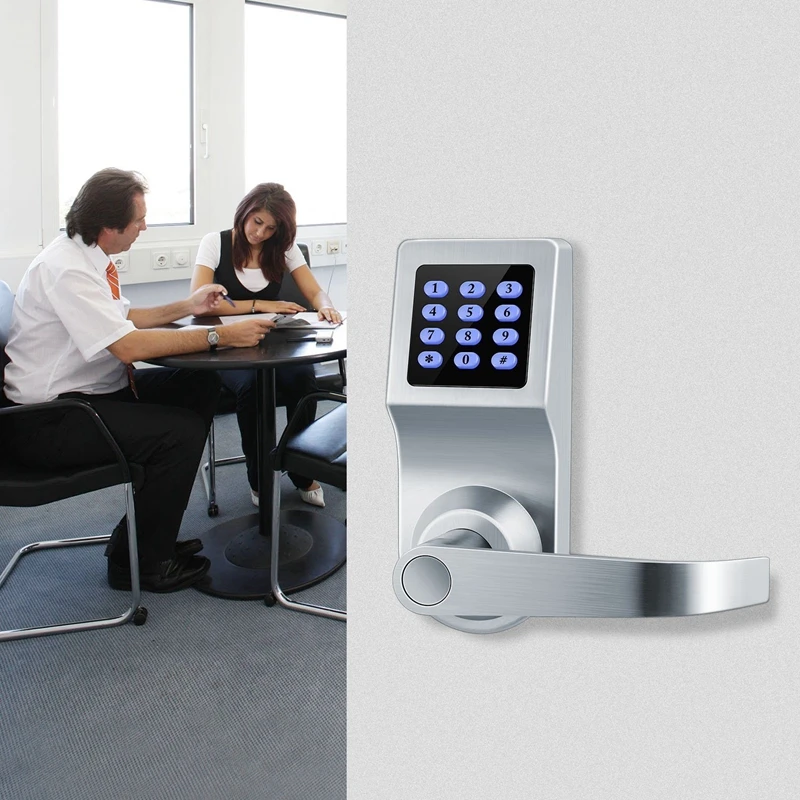 Digital Keypad Door Lock Remote Control+Password+Card+Key Spring Bolt Smart Electronic Lock  11