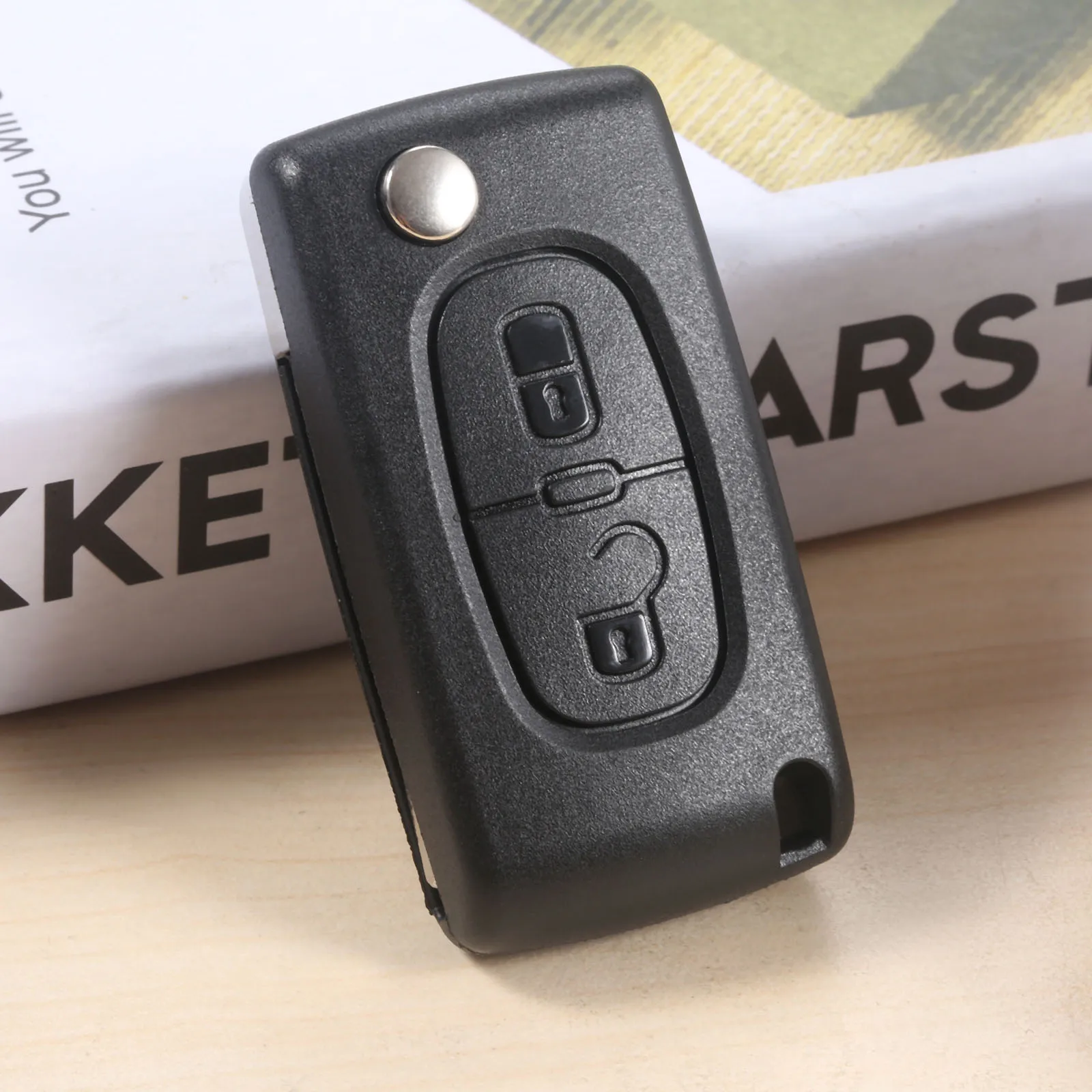 

Remote Car Key CE0523 Flip 433mhz ID46 PCF7941 VA2 2 Buttons Middle Trunk For Peugeot Key 307 Citroen C2 C3 C4 C5