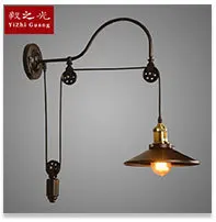 Новая промышленная старинном led подвеска Лофт кафе-бар, одна голова, кованого железа горшок droplight
