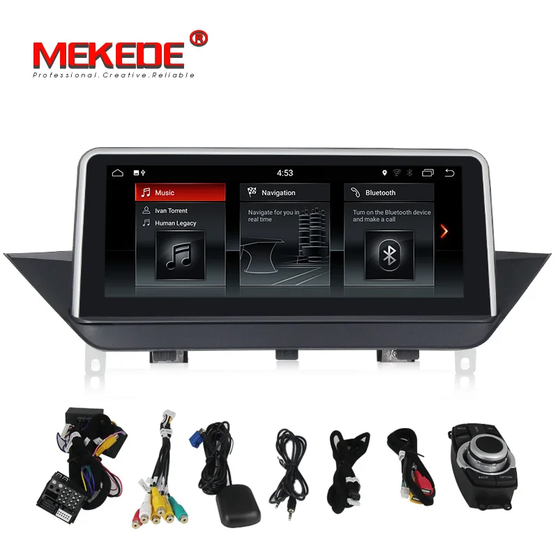 Cheap MEKEDE 6 core 2+32 PX6 Android 9.0 car DVD GPS player for BMW X1 E84 2009-2015 Without screen or CIC 10.25 inch IPS screen 5