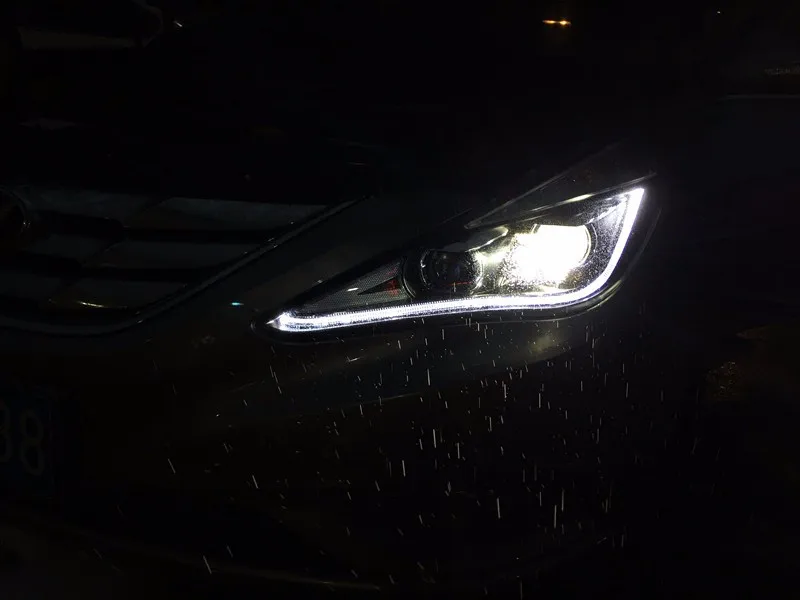 Perfect VLAND Factory For Car Head Lamp For Sonata 2011 2012 2013 2014 2015 LED Headlight With Day Ligth DRL H7 Xenon Lamp Plug And Play 4