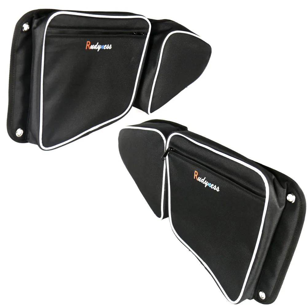 Left&Right Black Door Bag With Knee Pad And Cab Pack Holder Storage Bags For UTV Polaris RZR XP 1000 900 S