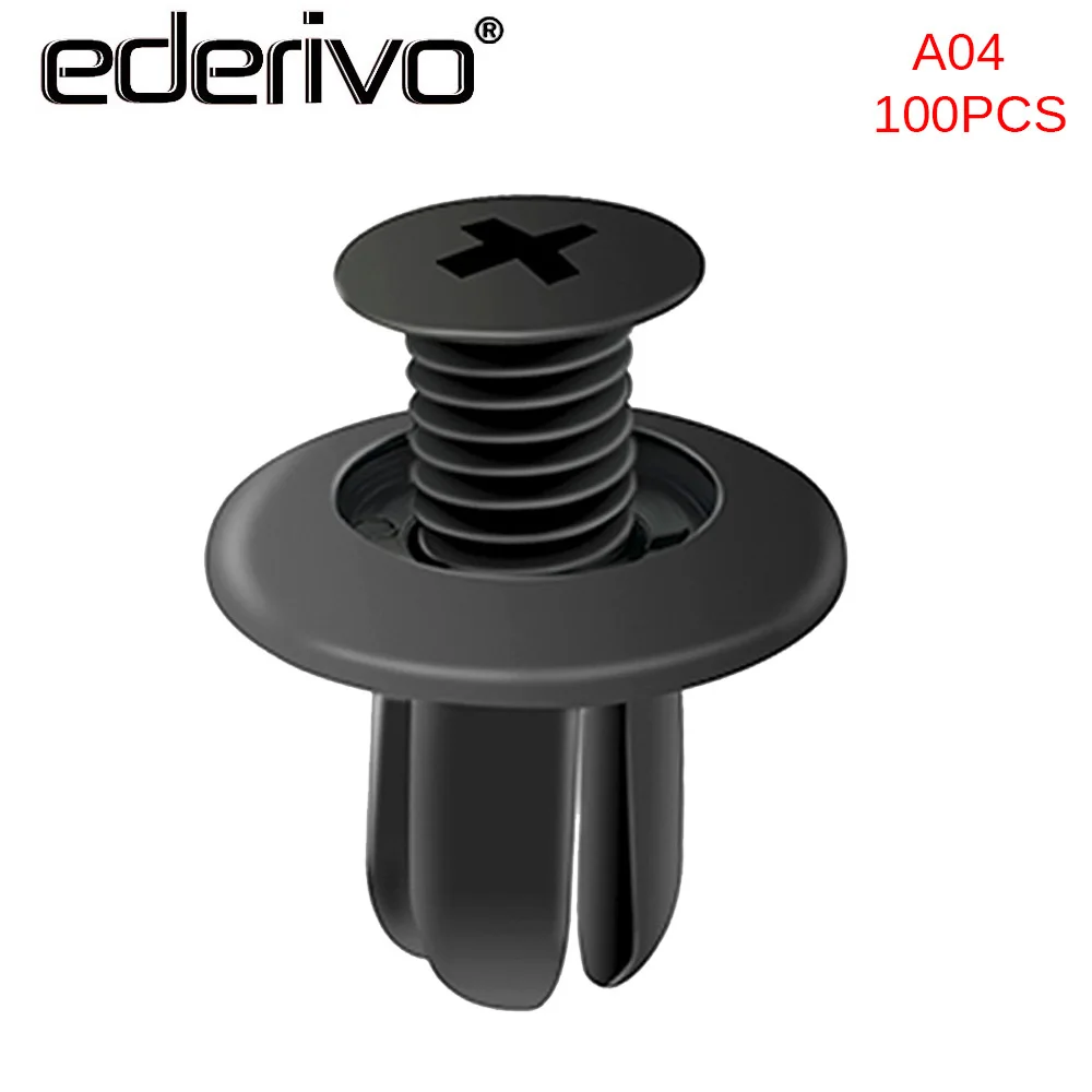 100Pcs 8mm Car Universal Mixed Door Trunk Rack Bumper Expansion Screw Threaded Nail Plastic Interior Clip Clasp for Fastener | Автомобили
