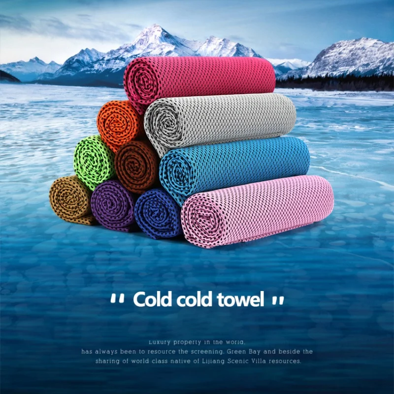 

Cool Towel Ice Cold Enduring Running Jogging Gym Chilly Instant Cooling Outdoor Sports Towel Swimming Backpacking Towel Summer B