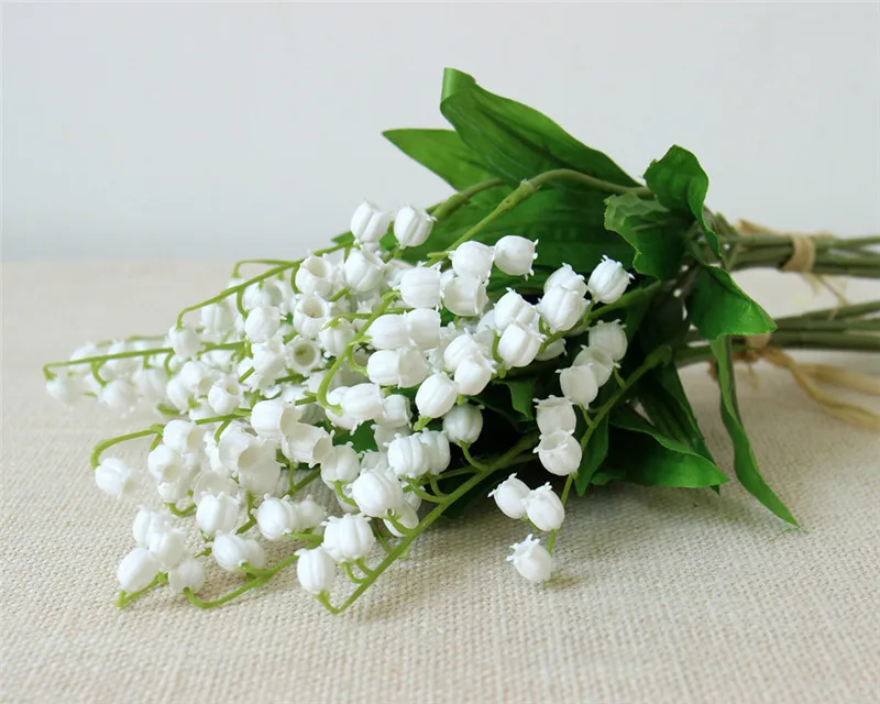 Flone Artificial Campanula Orchid Plastic Campanula Orchid Simulation Flowers DIY Fake Flower Party Wedding Decor Fake Flower  (2)