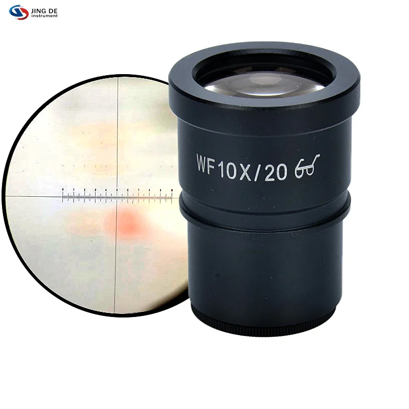 

WF10X stereoscopic microscope eyepiece 10 microns wide scale calibration reticle scale plate interfaces outer diameter of 30mm